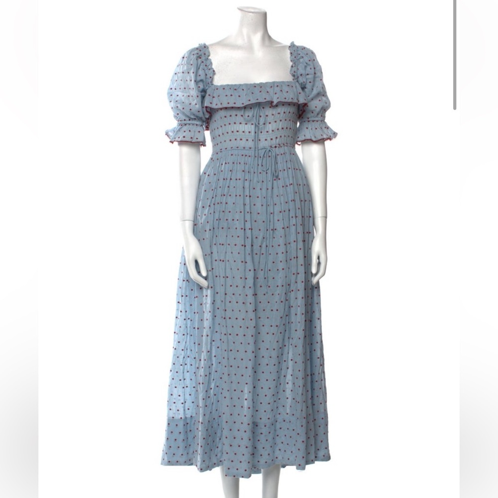 EUC Doen Sol Dress Azure Blue Dot